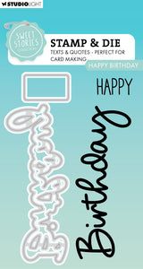 SL Stamp & Cutting Die Happy Birthday Sweet Stories 4 PC