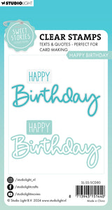 SL Stamp & Cutting Die Happy Birthday Sweet Stories 4 PC