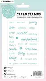 SS Clear Stamp Quotes Small Winter Season Sweet Stories 105x148x3mm 1 PC nr.163