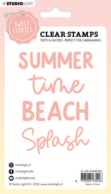 SS Clear Stamp Quotes Large Summer Time Sweet Stories 148x105x3mm 4 PC nr.269