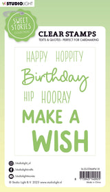 SL Clear Stamp Quotes Large Make A Wish Sweet Stories 148x105x3mm 5 PC nr.418