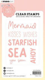 SL Clear Stamp Quotes Large Mermaid Kisses Sweet Stories 148x105x3mm 7 PC nr.441