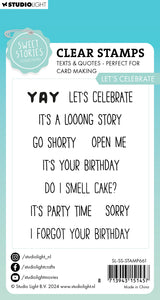 SL Clear Stamp Let's Celebrate Sweet Stories 10 PC