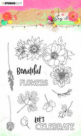 Clear Stamp Say it with Flowers 105x148mm nr.526