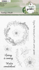 SL Clear Stamp Building A Wreath Winter Garden 105x148x3mm 1 PC nr. 159