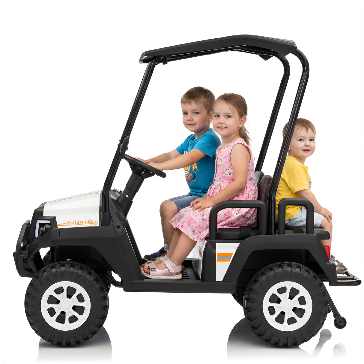24V Golf Buggy Edition XL 4-Seater 4x4 Ride-On UTV W/ Rubber