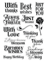 Sara Signature Thorn & Bloom Clear Acrylic Stamp Set - Sending Blooms