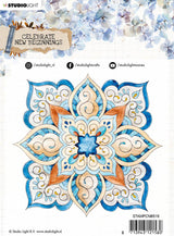 Clear Stamp background Celebrate New Beginnings 150x150mm nr.519