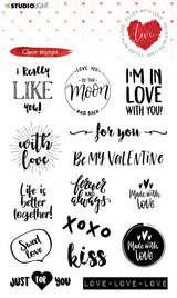 Clear Stamp Love texts Filled With love nr.509