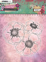 Clear Stamp 11x11 cm, Just Lou Botanical Collection nr.08
