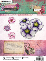 Clear Stamp 11x11 cm, Just Lou Botanical Collection nr.08