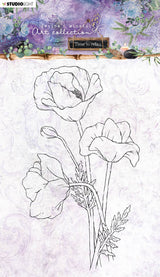Jenine's Mindful Art Clear Stamp Poppy Time to Relax 2.0 148x210mm nr.23