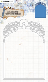 Cutting & Embossing Die Cardshape Celebrate New Beginnings 142x201mm nr.379