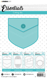 Cutting & Embossing Die Cardshape Back pocket Essentials 140x206mm nr.367