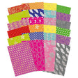 Bold & Bright Stickables A5 Self-Adhesive Foiled Papers in assorted vibrant colors and patterns.