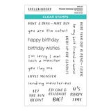 Monster Birthday Sentiments Clear Stamp Set from the Monster Birthday Collection