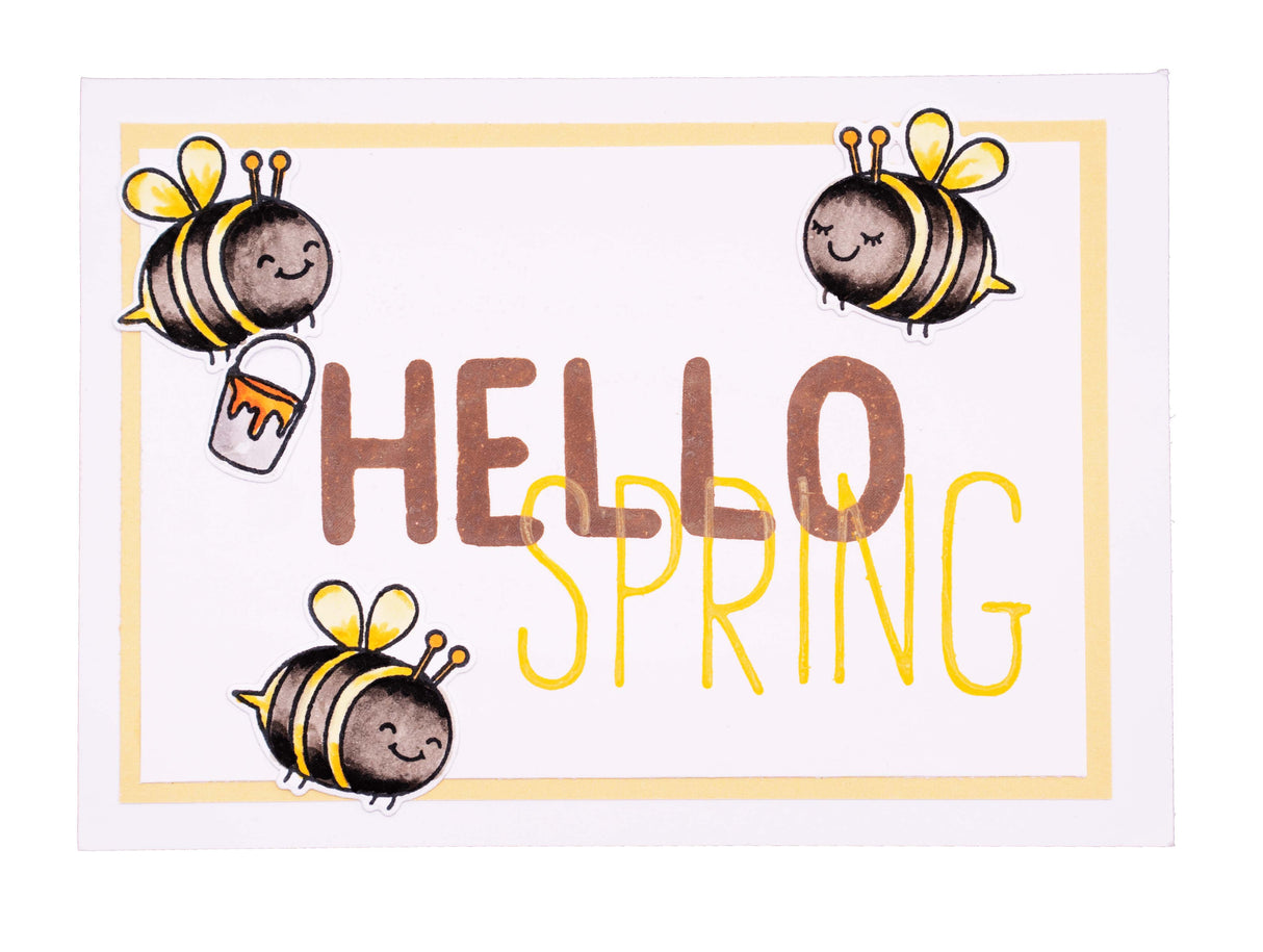 SS Stamp & Cutting Die Bear And Bees Sweet Stories 160x270x3mm 24 PC nr.37