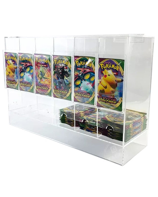 Pokémon Booster Pack 6-Slot Acrylic Display Dispenser - 4 Packs