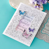 Swirl Birthday Frame Press Plate & Die Set from the BetterPress Collection