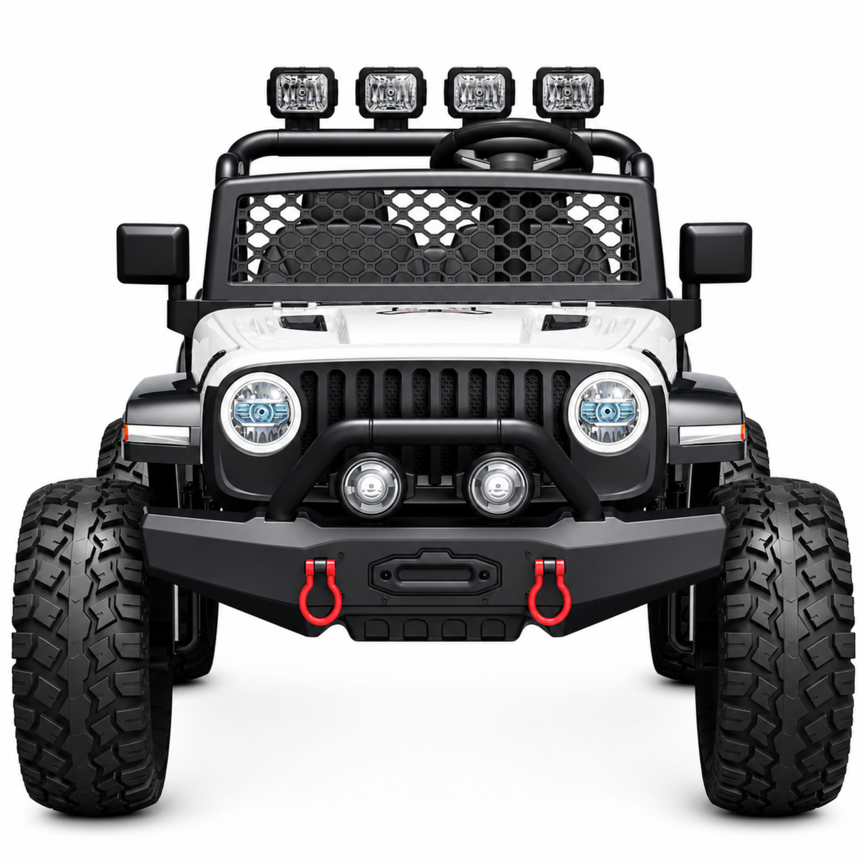 24V Trail-MX 2-Seater Upgraded 4x4 AWD Ride-On Truck W/ Rubber Wheels, Music Player, Lights &  RC