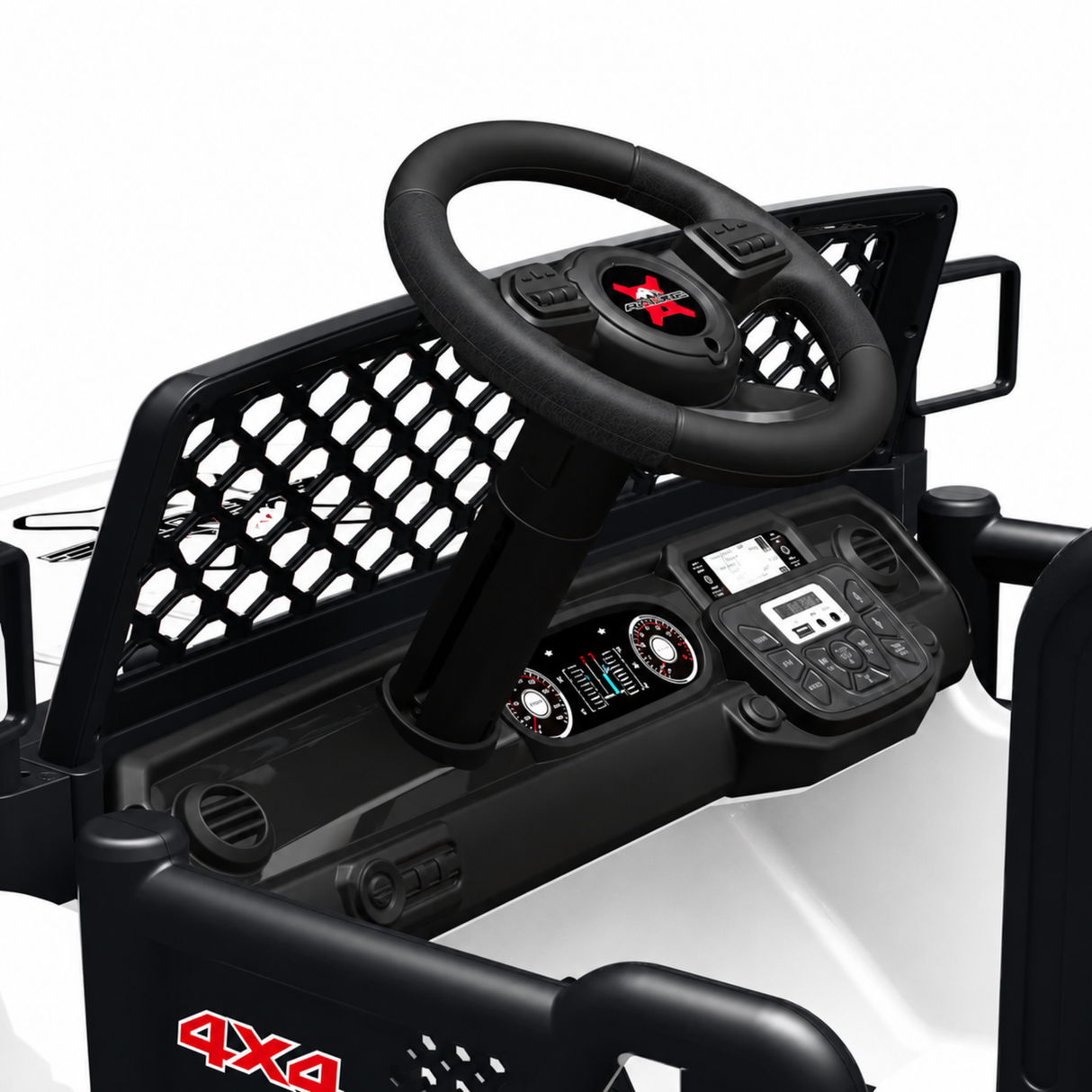 24V Trail-MX 2-Seater Upgraded 4x4 AWD Ride-On Truck W/ Rubber Wheels, Music Player, Lights &  RC