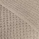 Greige Waffle Extended Throw