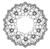 Creative Expressions Julia's Magnolia Circle Posy Pre-cut stamp