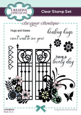 Creative Expressions Designer Boutique Walk On In 6 in x 4 in Clear Stamp Set