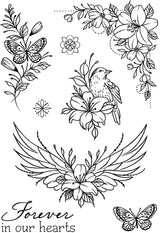 Creative Expressions Designer Boutique Tranquil Garden 6 in x 4 in Stamp Set