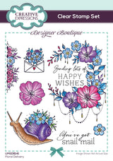 Creative Expressions Designer Boutique Floral Delivery 6 in x 4 in Stamp Set