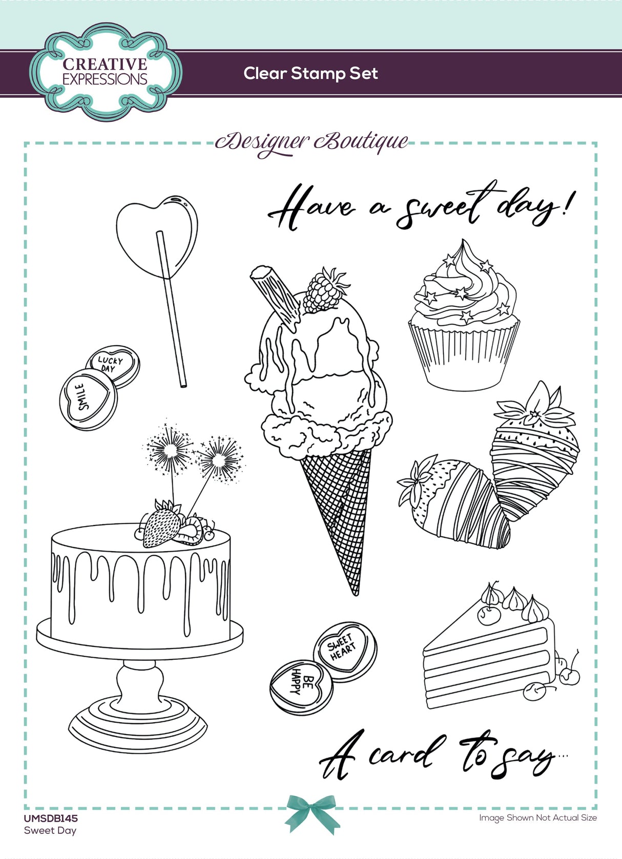 Creative Expressions Designer Boutique Sweet Day 6 in x 8 in Stamp Set