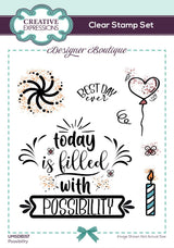 Creative Expressions Designer Boutique Possibility 6 in x 4 in Stamp Set