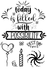 Creative Expressions Designer Boutique Possibility 6 in x 4 in Stamp Set