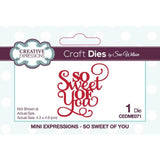 Sue Wilson Mini Expressions So Sweet Of You Craft Die