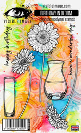 Visible Image Birthday In Bloom - A6 Stamp Set