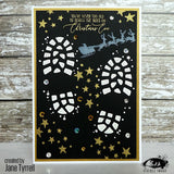 Visible Image Boot Prints Stencil - 6 x 6