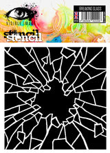 Visible Image Breaking Glass Stencil - 6 x 6
