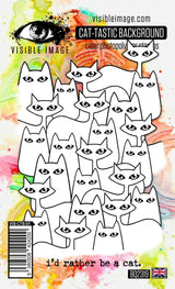 Visible Image Cat-tastic Background - A6 Stamp Set