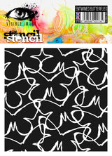 Visible Image Entwined Butterflies Stencil - 6 x 6