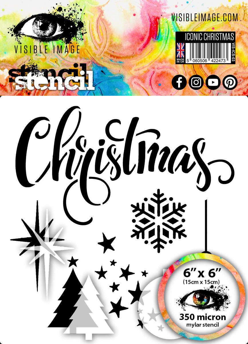 Visible Image Iconic Christmas Stencil - 6 x 6