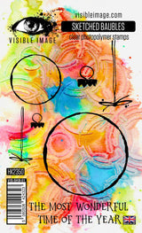 Visible Image Sketched Baubles - A6 Stamp Set