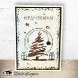 Visible Image Sketched Christmas Trees - A6 Stamp Set