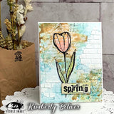 Visible Image Sketched Tulips - A6 Stamp Set