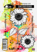 Visible Image Sunflower Grunge - A6 Stamp Set