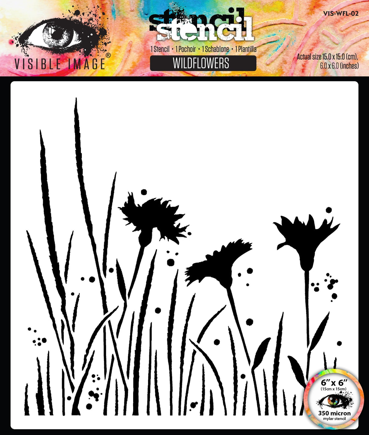 Visible Image Wildflowers 6in x 6in Stencil
