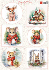 Marianne Design A4 Cutting Sheet - Cosy Critters
