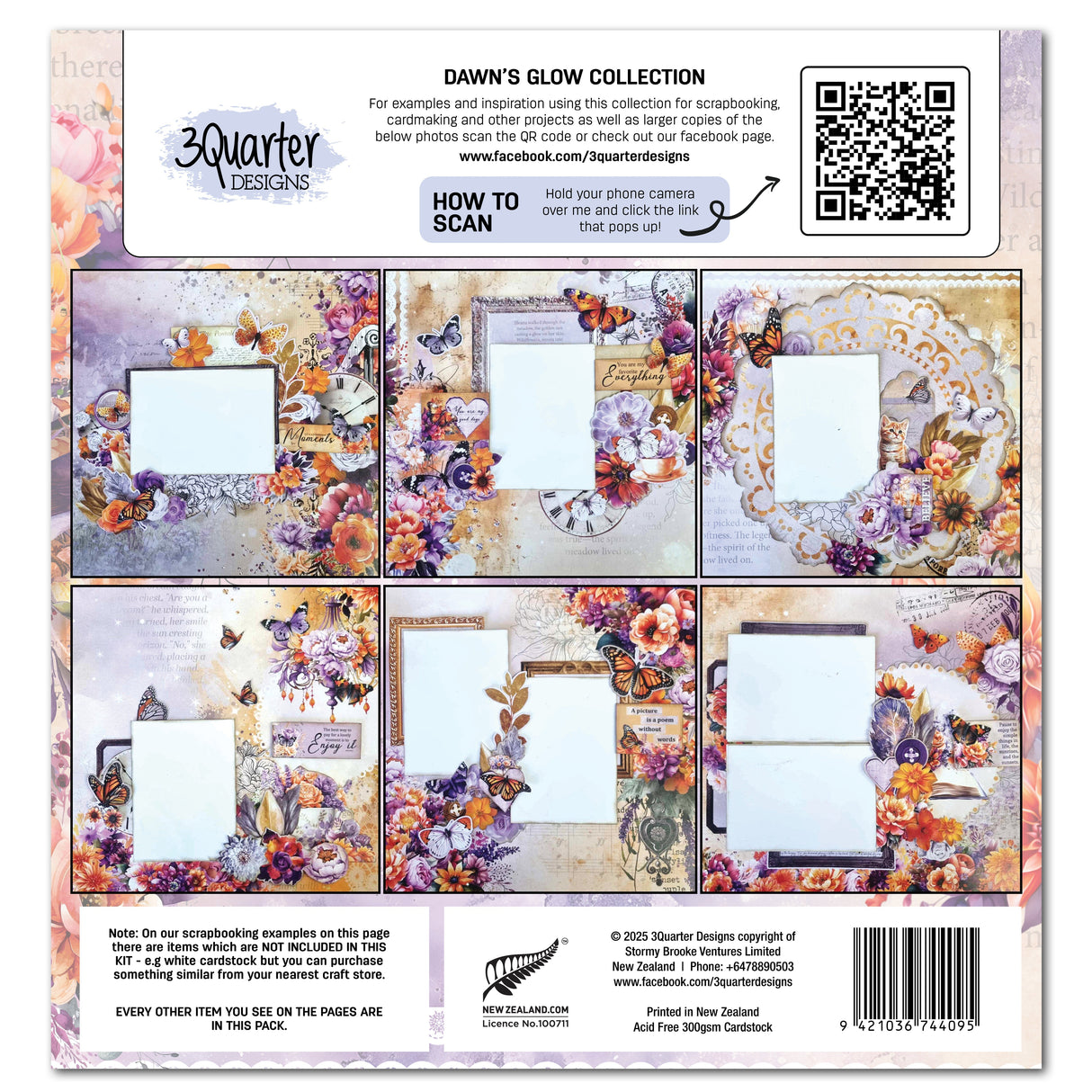 3Quarter Designs Dawns Glow 12x12 Design Paper & Diecuts Set