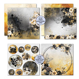 3Quarter Designs Golden Ebony 12x12 Design Paper & Diecuts Set