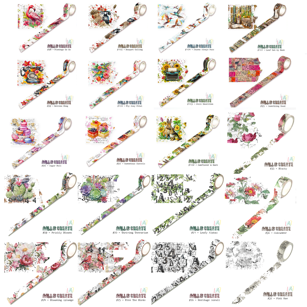 AALL and Create #75 - Washi Tape - Free The Birds