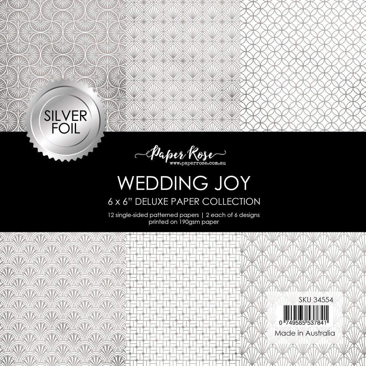 Wedding Joy Foil Silver 6x6 Paper Collection 34554